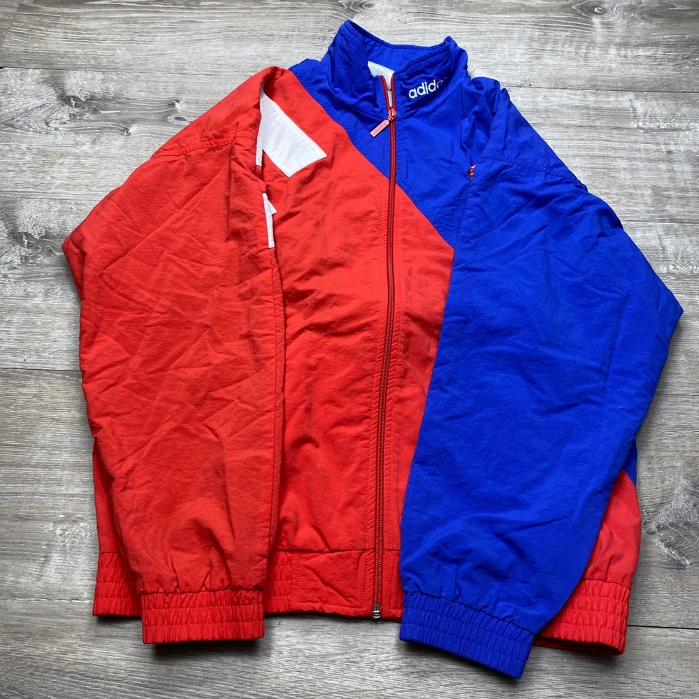 Adidas Jacket Mens S/M Red Blue Vintage 1993/94 FC Bayern Munich Windbreaker 90s - Picture 2 of 16